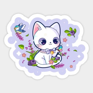 Blueberry Cat Sticker